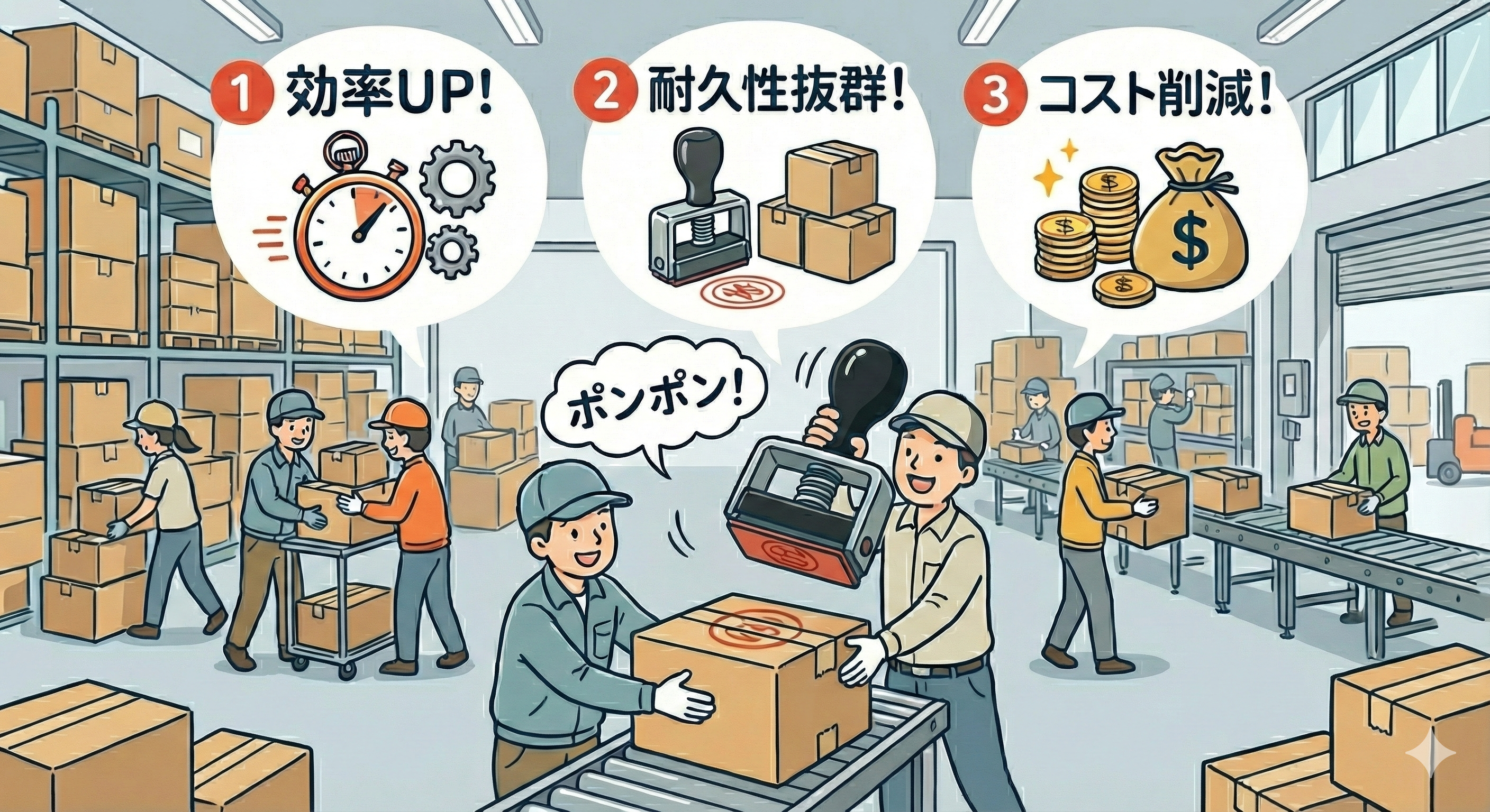 ダンボールスタンプ