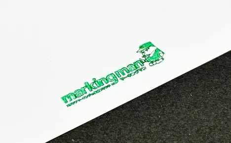 エコビュートインク#207緑によるコート紙への印字見本