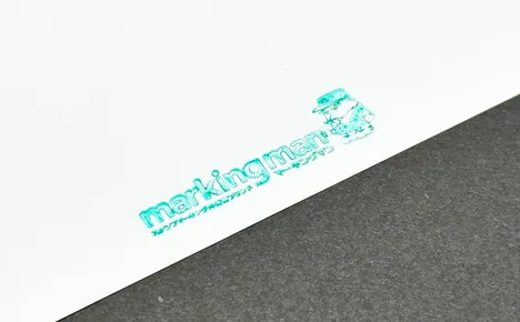 エコビュートインク#2611緑によるコート紙への印字見本