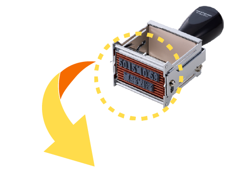 簡単便利な差し替え式ゴム印